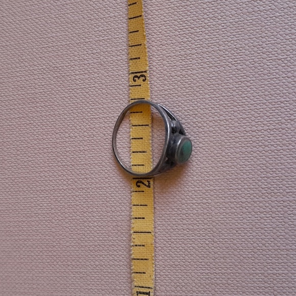 Antique vintage turquoise boho pinky ring